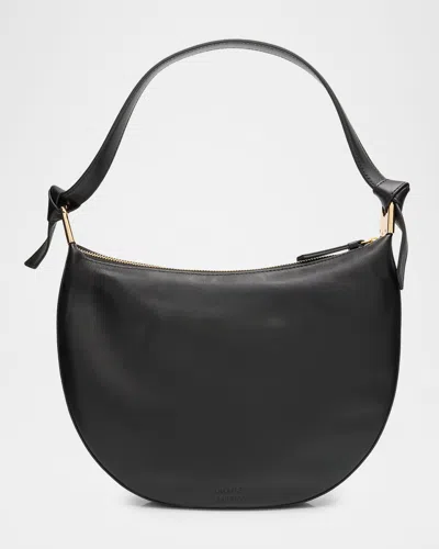 Loeffler Randall Harlow Rounded Nappa Leather Shoulder Bag In Black