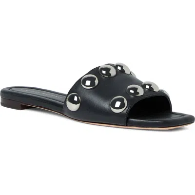 Loeffler Randall Hayes Studded Slide Sandal In Black