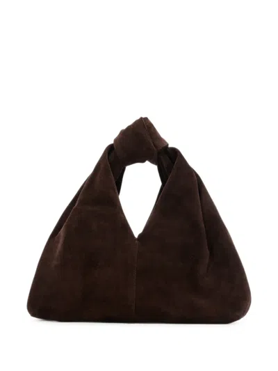Loeffler Randall Helga Knot-detail Suede Tote Bag In Pink