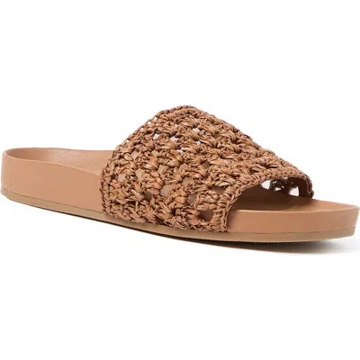 Loeffler Randall Henri Crochet Raffia Slide Sandal In Multi