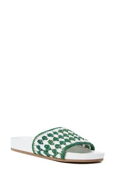 Loeffler Randall Henri Crochet Raffia Slide Sandal In Multi