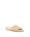 Loeffler Randall Henri Natural Crochet Straw Sandal In Multi