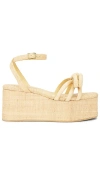 Loeffler Randall Women's Hudson Raffia Platform Sandals In 素色