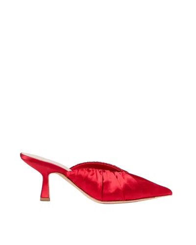 Loeffler Randall Inez Red Satin Mid-heel Mule