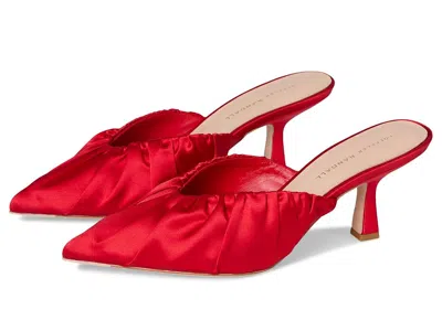 Loeffler Randall Inez Smocked Mid-heel Mule In Red