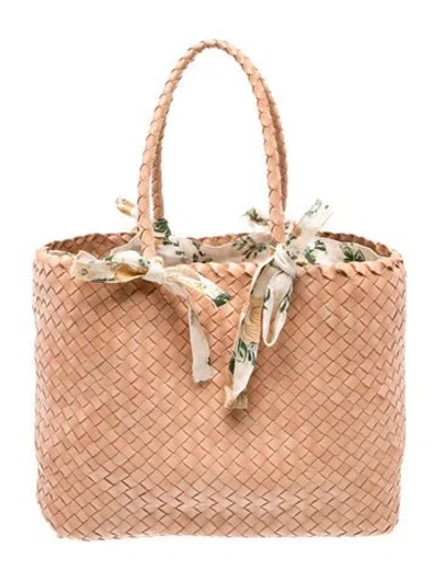 Pre-owned Loeffler Randall Intrecciato Tote In Pink