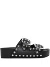 Loeffler Randall Jack Studded Sandals In Black