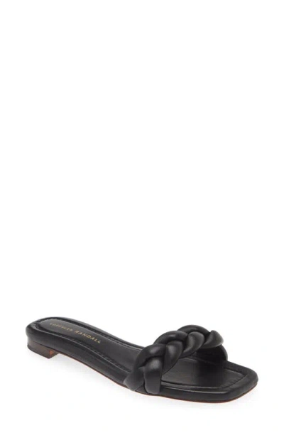 Loeffler Randall Jackson Braided Slide Sandal In Black