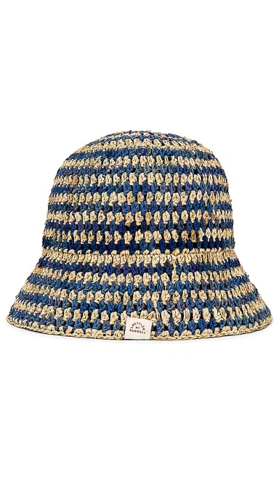 Loeffler Randall Jocelyn Raffia Bucket Hat In 自然色 & 蓝色