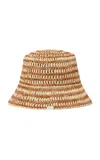 Loeffler Randall Jocelyn Raffia Bucket Hat In Brown