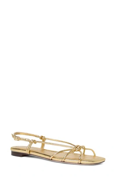 Loeffler Randall Karly Strappy Flat Sandal In Gold