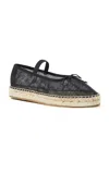 Loeffler Randall Kayla Mesh Espadrille Ballet Flats In Black