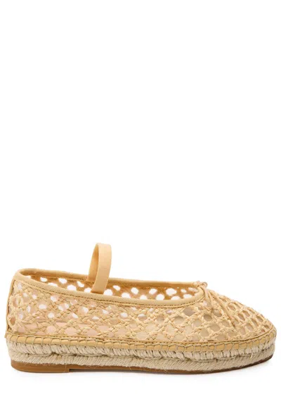 Loeffler Randall Kayla Raffia Ballet Flats In Beige