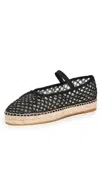Loeffler Randall Kayla Soft Ballet Espadrilles Black In Black