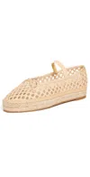 Loeffler Randall Kayla Braided Raffia Ballerina Espadrilles In Natural