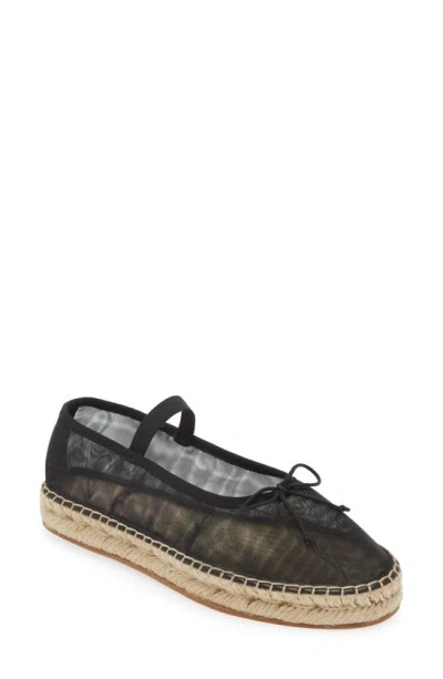 Loeffler Randall Kayla Soft Mary Jane Espadrille Ballet Flat In Black