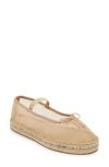 Loeffler Randall Almond Toe Mesh Espadrille Ballet Flats In 酱色