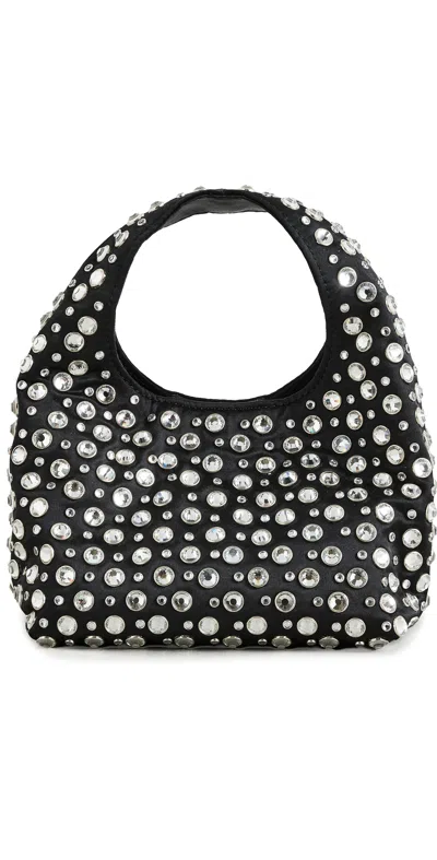 Loeffler Randall Kenzie Mini Bucket Clutch Black/crystal In Multi