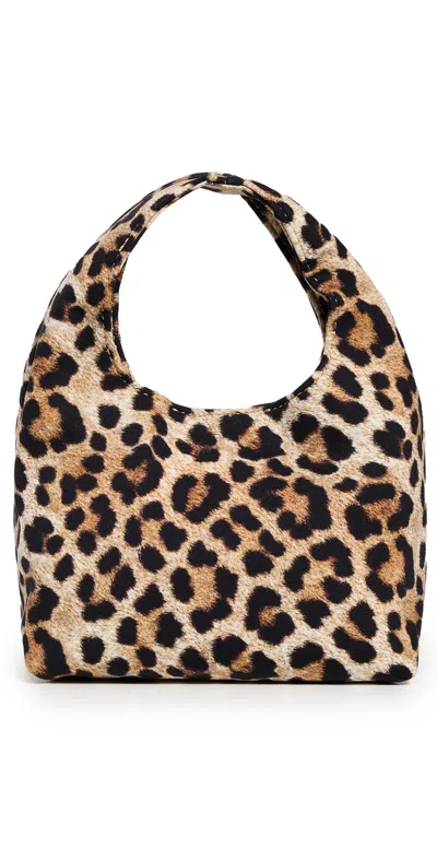 Loeffler Randall Kenzie Mini Bucket Clutch Leopard In Brown