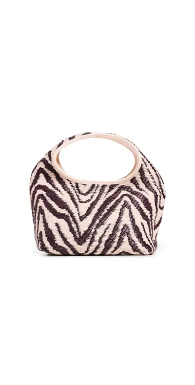 Loeffler Randall Kenzie Mini Bucket Clutch Vintage Zebra