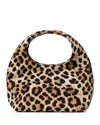 Loeffler Randall Kenzie Small Leopard Print Bucket Clutch In Brown