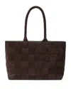 Loeffler Randall Klara Large Woven Suede Tote Bag In Brown