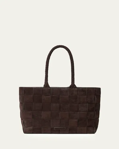 Loeffler Randall Klara Woven Suede Tote Bag In Brown