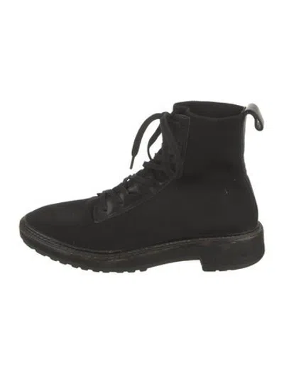 Pre-owned Loeffler Randall Lace-up Boots In Black