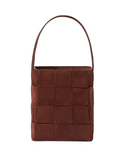 LOEFFLER RANDALL LAITH WOVEN LEATHER BUCKET BAG