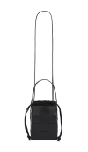 Loeffler Randall Laith Wide Woven Top Handle Bucket Bag Black In 黑色