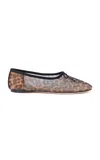 Loeffler Randall Landon Soft Ballet Flats Watercolor Leopard In Animal