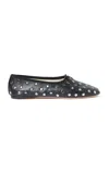 Loeffler Randall Landon Leather Ballet Flats In Black
