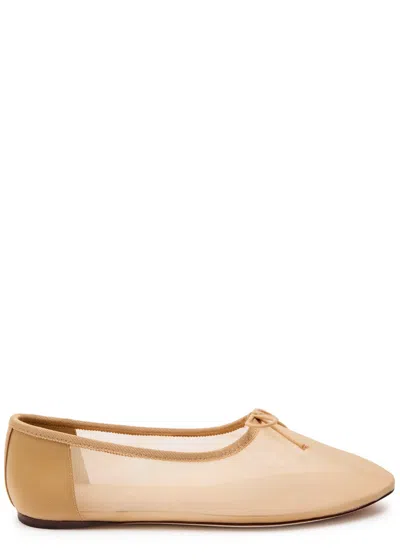 Loeffler Randall Landon Mesh Ballet Flats In Beige