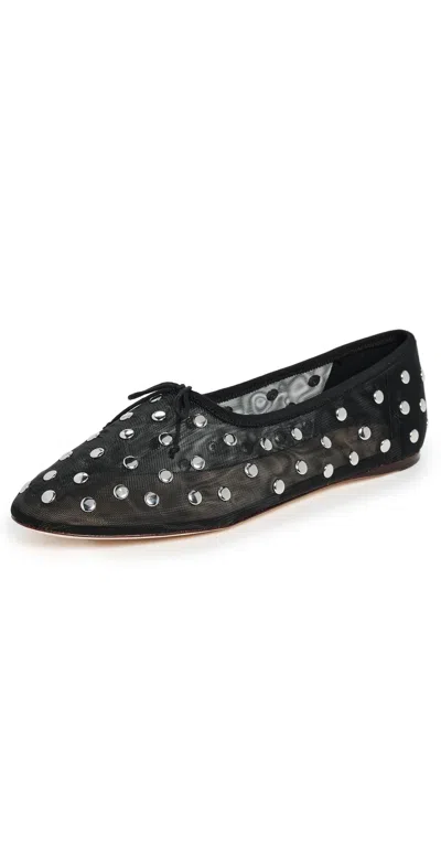 Loeffler Randall Landon Soft Ballet Flats Black/silver