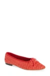 Loeffler Randall Landry Woven Ballet Flat In Red