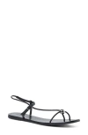 Loeffler Randall Lara Leather Ball-embellished Sandals In Black