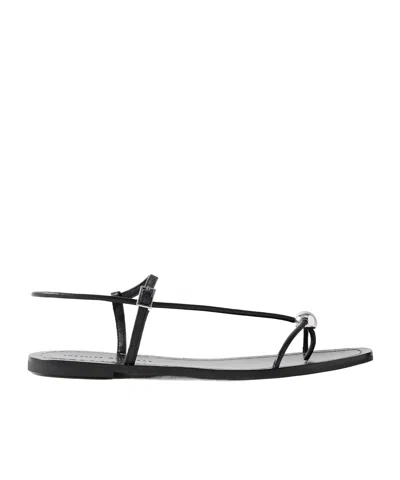 Loeffler Randall Lara Embellished Leather Sandals In Black