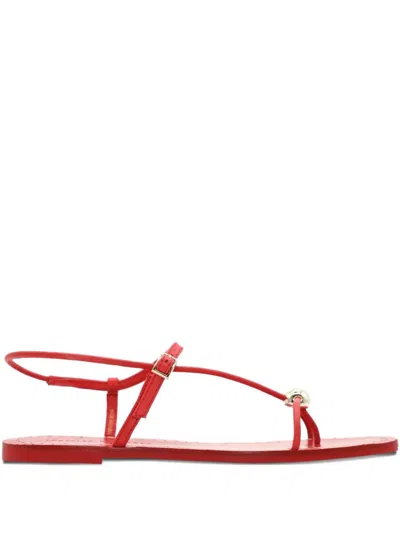 Loeffler Randall Lara Leather Sandals In Red