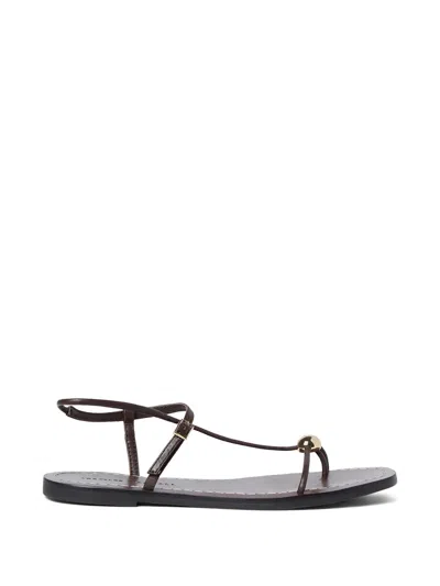 Loeffler Randall Lara Ornamented Strappy Sandals In Brown