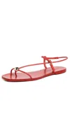 Loeffler Randall Lara Strappy Flat Sandals Red In Red