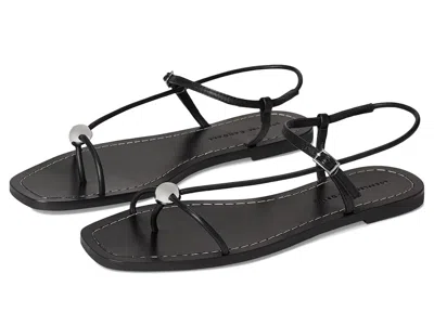 Loeffler Randall Lara Strappy Flat Sandals With Ball Women's Wedge Shoes Black: 8 B - Medium