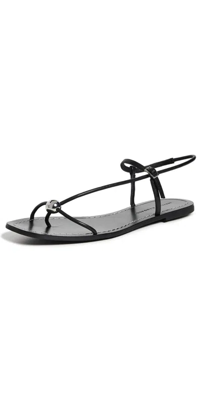 LOEFFLER RANDALL LARA STRAPPY SANDALS BLACK