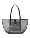 Loeffler Randall Large Nylon Tote In Leopard/black