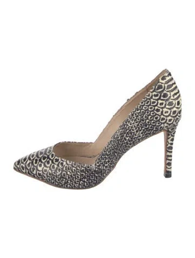 Pre-owned Loeffler Randall Leather Animal Print Pumps In Multicolor