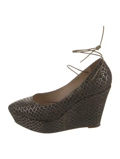 Pre-owned Loeffler Randall Leather Animal Print Pumps In Multicolor