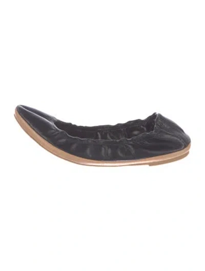 Pre-owned Loeffler Randall Leather Ballet Flats In Blue