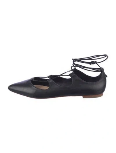 Pre-owned Loeffler Randall Leather Ballet Flats In Blue