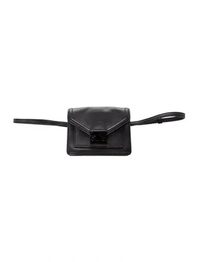 Pre-owned Loeffler Randall Leather Belt Bag In Black