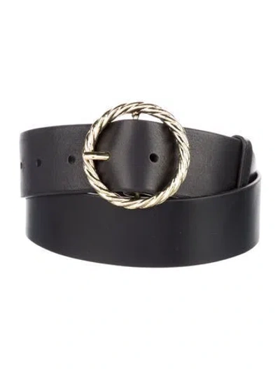 Pre-owned Loeffler Randall Leather Belt In Black