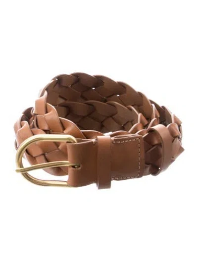 Pre-owned Loeffler Randall Leather Belt In Neutral